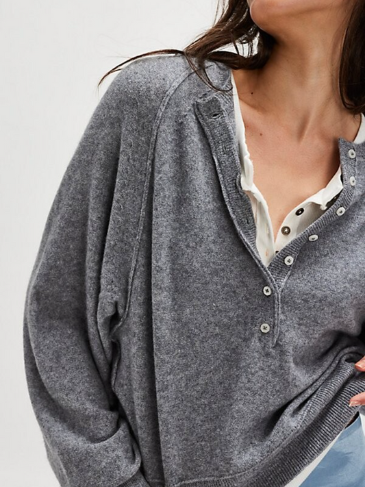 Classic Henley Style Sweater