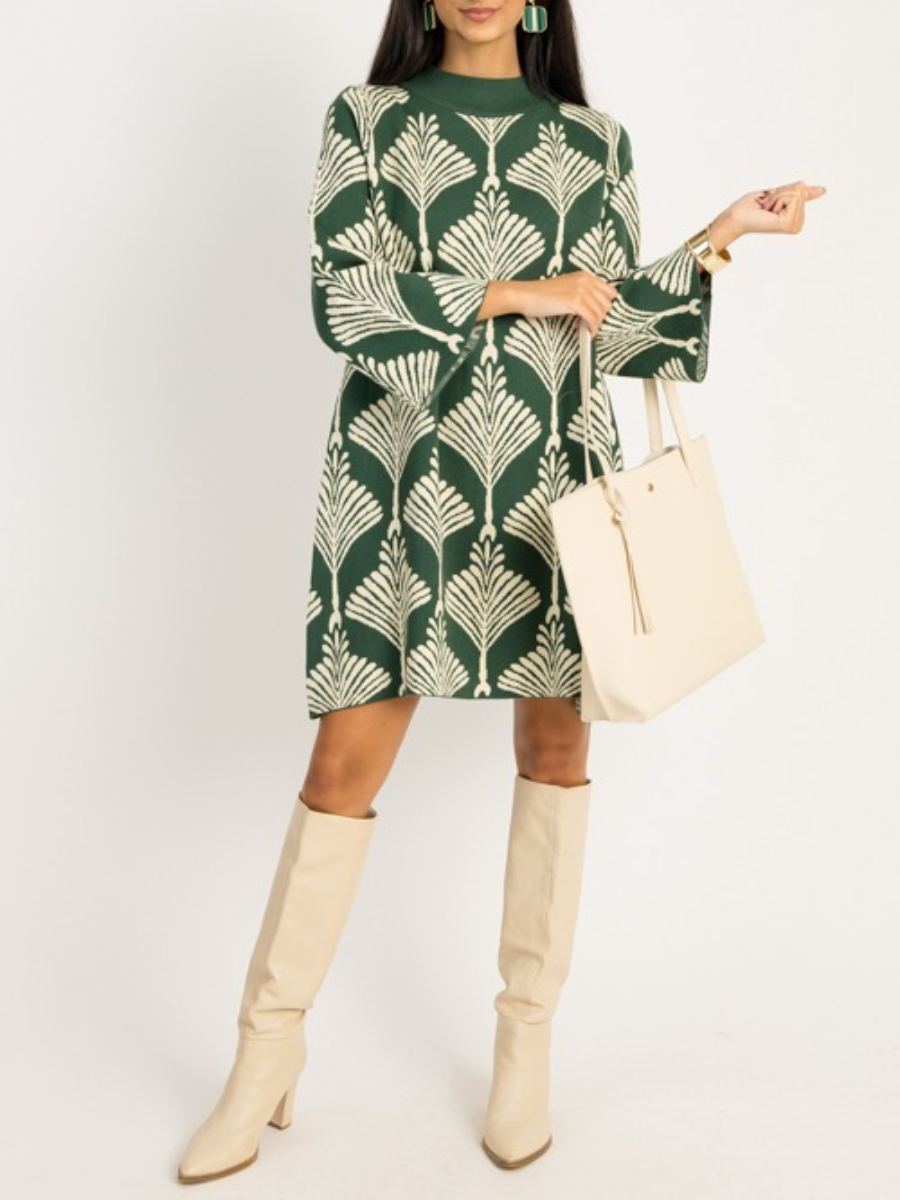 Fan Out Sweater Dress