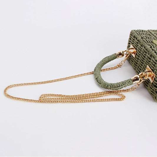 Vintage Wicker Box Clutch