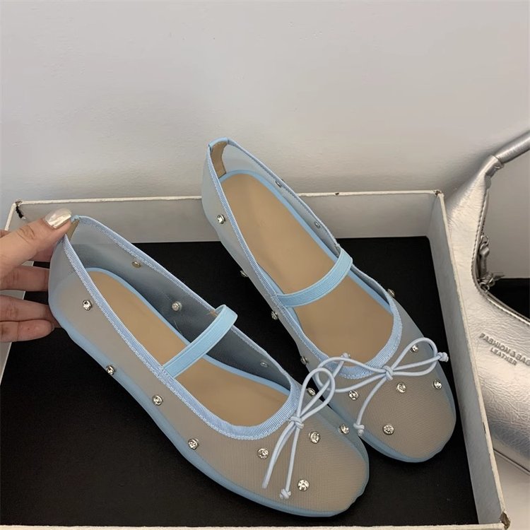 Crystal Mesh Ballet Flats
