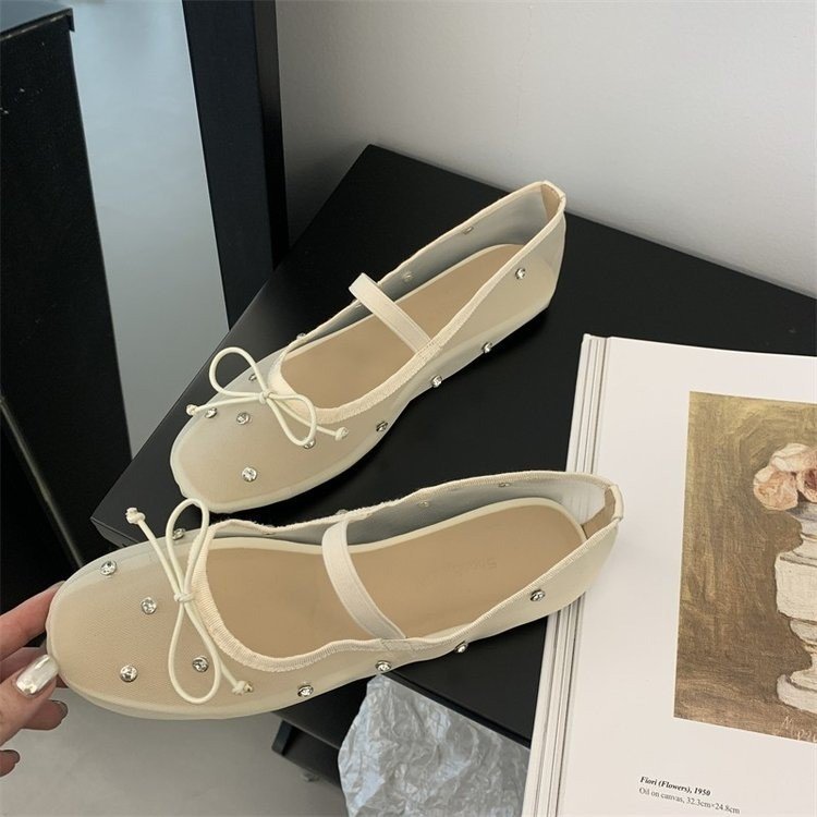 Crystal Mesh Ballet Flats
