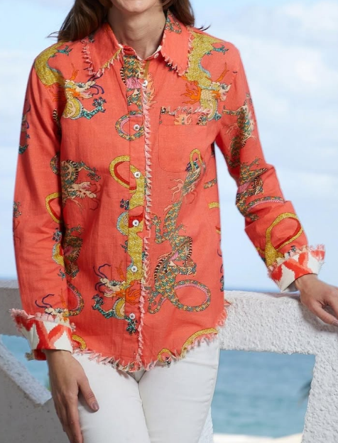 Mystic Dragon Print Blouse