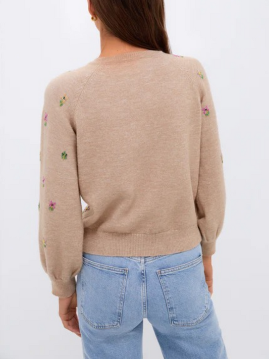 Multi Floral Embellishment Elsie Cardigan