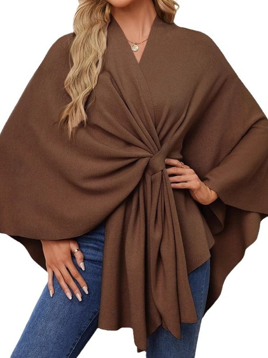 Elegant Soft Shawl Coat Poncho