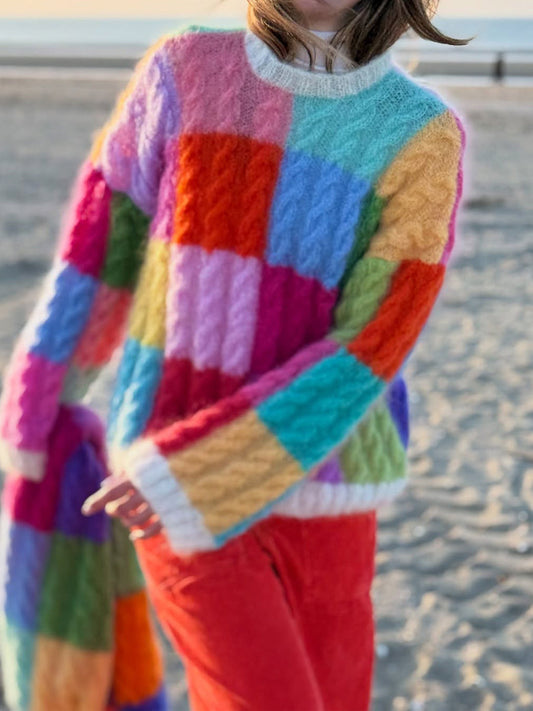 Hand Knitted Multicolor Sweater