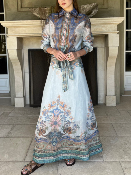 Katherine Long Sleeve Button Down Set Dress