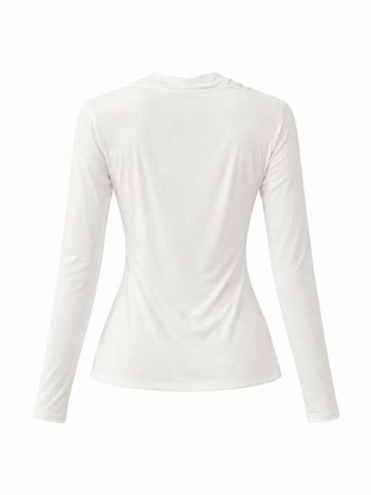 Cowl Neck Long Sleeve Top