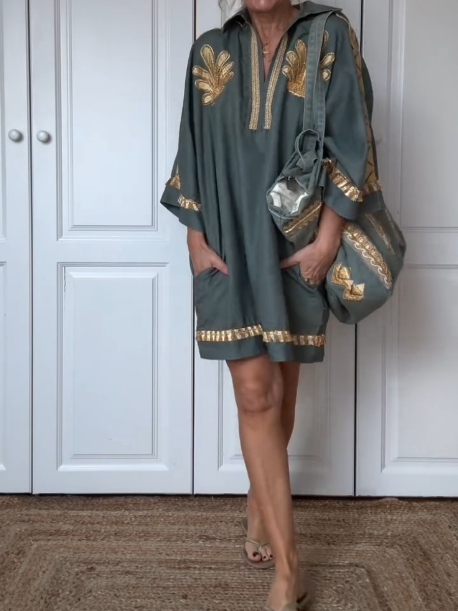 Chic Loose Embroidered Dress