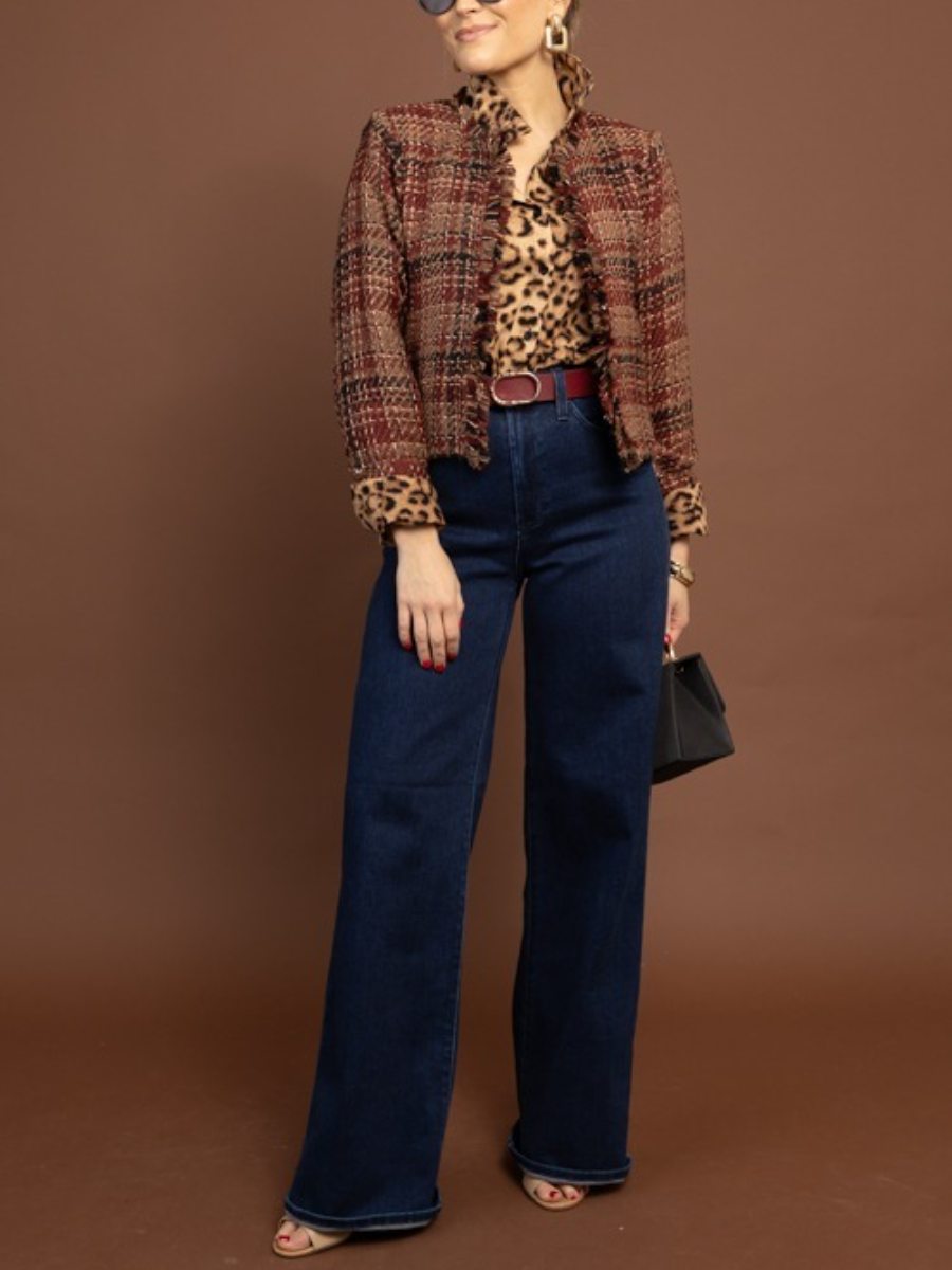 Tweed Open Front Jacket