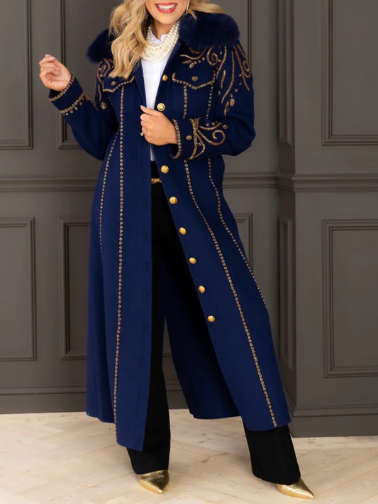 Elvis Has Left The Building Long Sleeve Maxi Coat