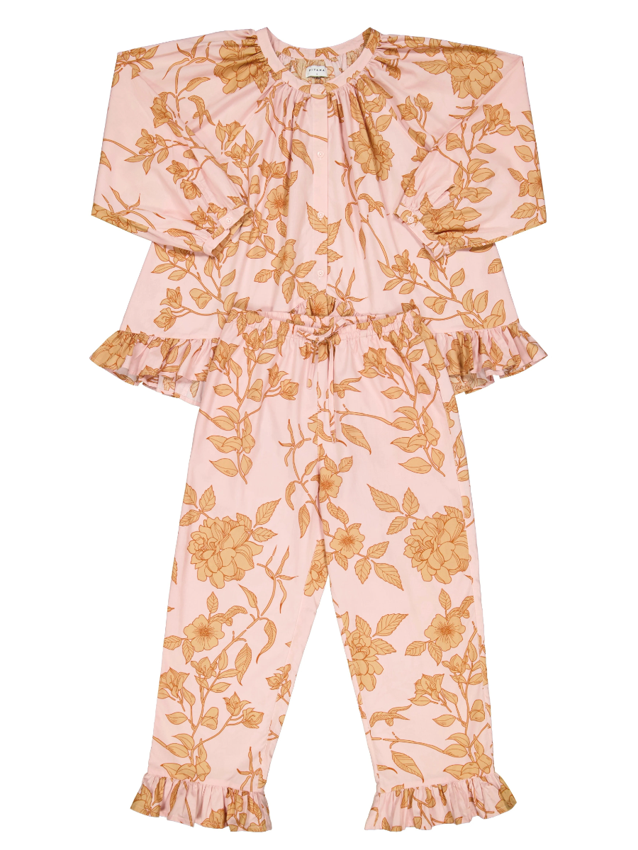 Floral Ruffle Cutout Two-Piece Set