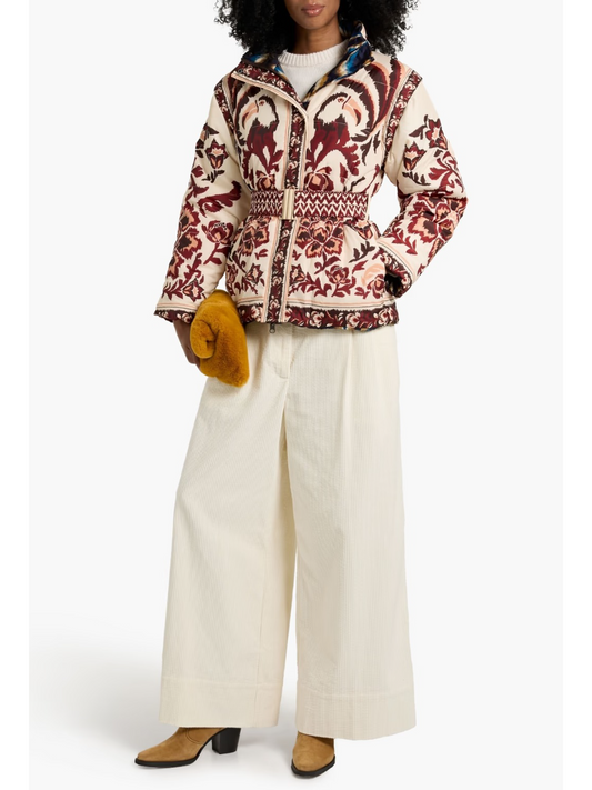 Reversible Belted Printed Shell Jacket