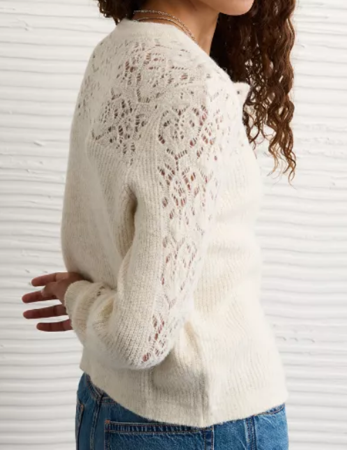 Classy Lace Knit Sweater
