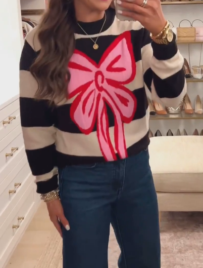 Sweet Bow Holiday Sweater
