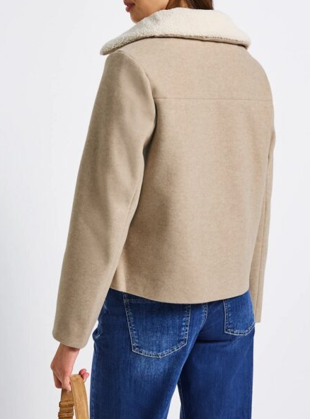 Lamb Wool Collar Warm Jacket