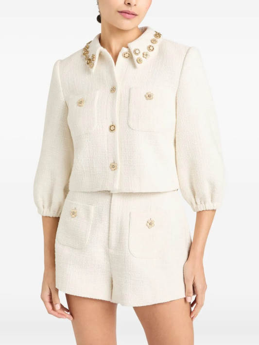 Embellished Puff Sleeve Jacket