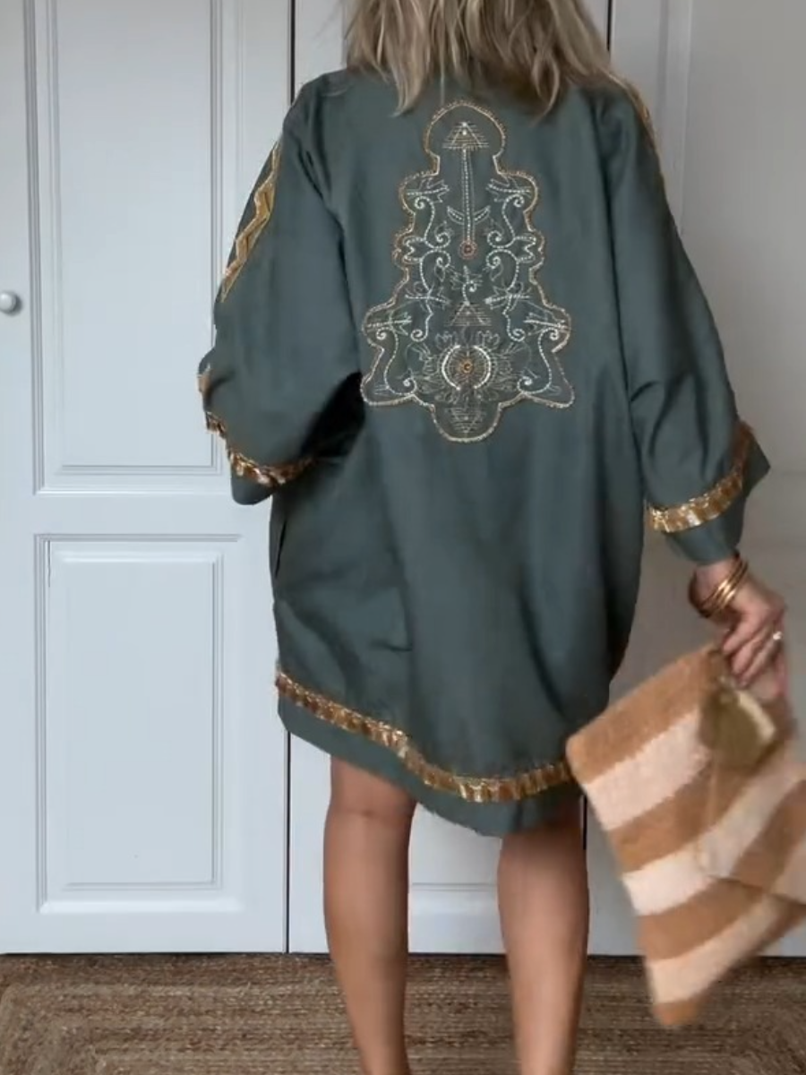 Chic Loose Embroidered Dress