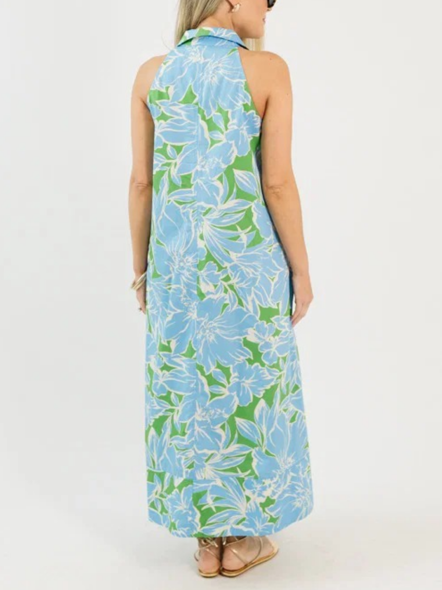 Green/Blue Floral Maxi