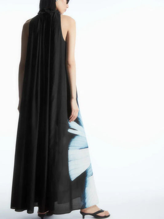 Floral Print Silk Blend Dress