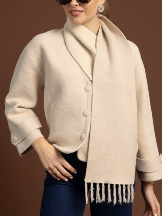 Scarf Sweater Jacket