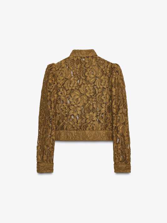 Puff Sleeves Lace Jacket