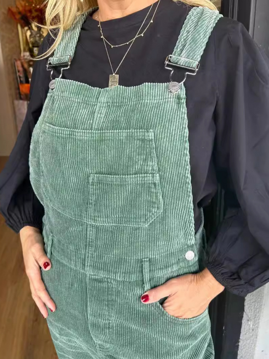 Corduroy Pocket Hole Jumpsuit