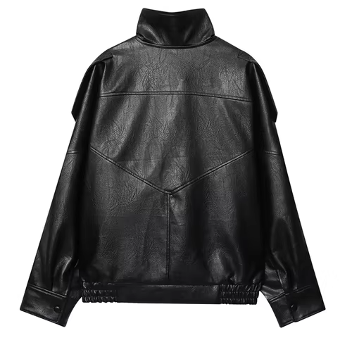 Women's Black Faux Leather Jacket