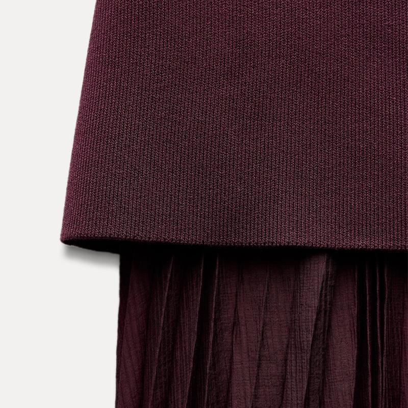 High Waist Pleated Patchwork Skirts