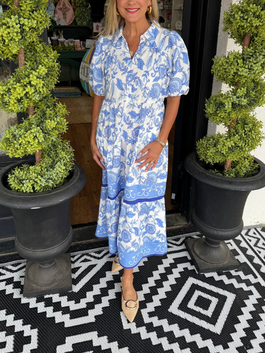 Square Eloise Porcelain Vines Dress