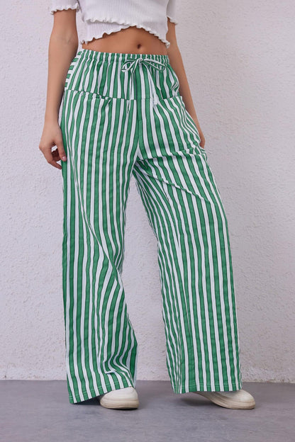 Comfy Striped Pants With Pockets