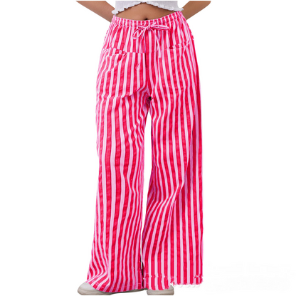 Comfy Striped Pants With Pockets