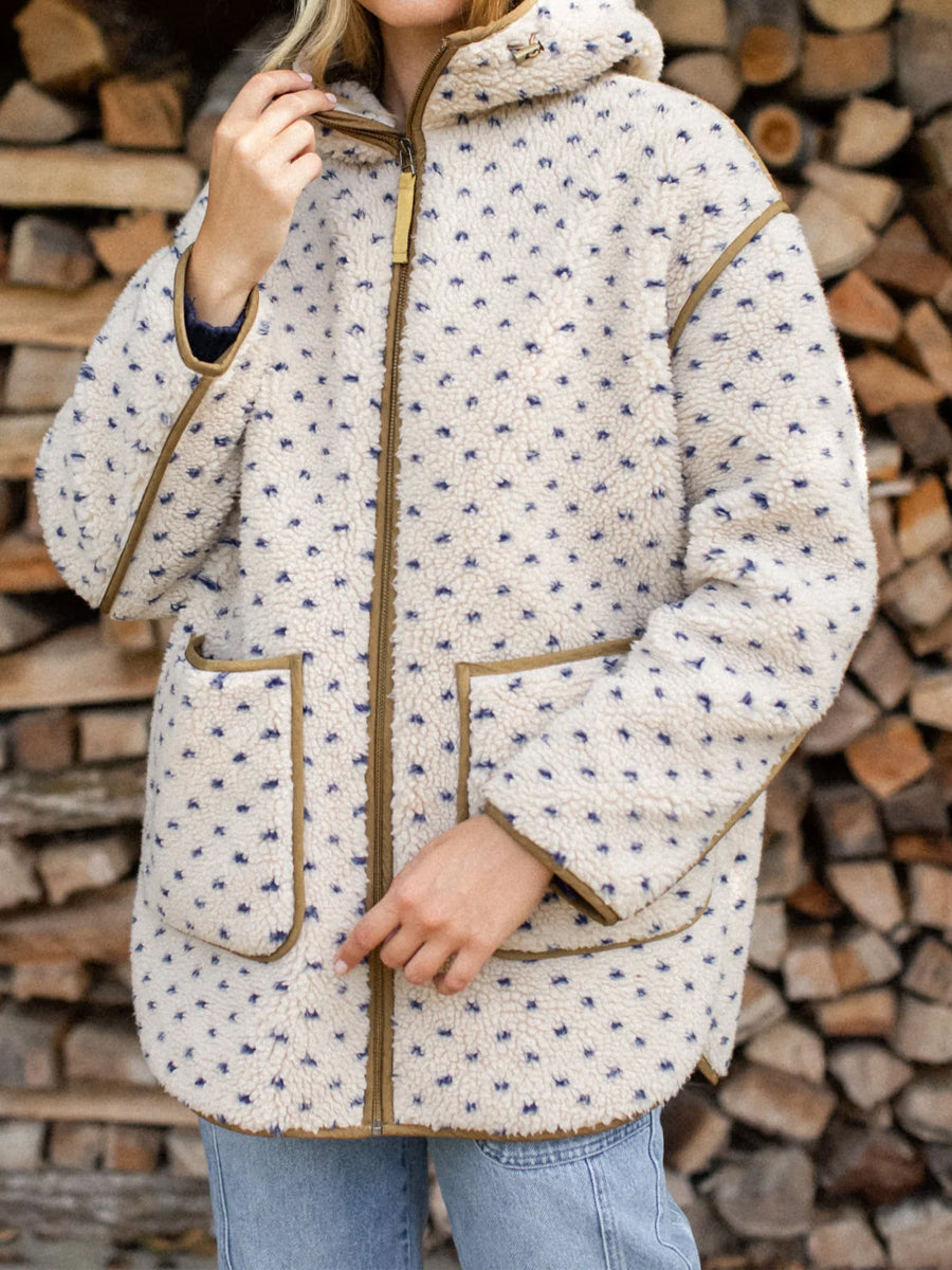 Hooded Collar Sherpa Jacket