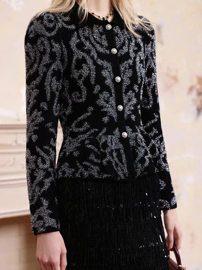 Velvet Long Sleeve Front Button Blouse