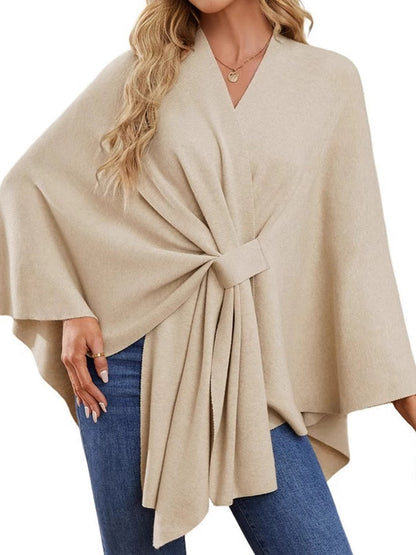 Elegant Soft Shawl Coat Poncho