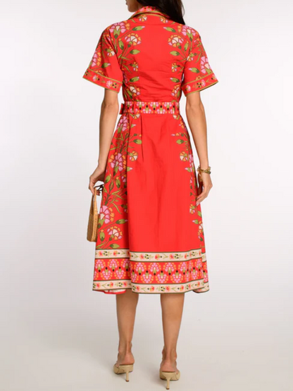 Indian Flower Poppy Dress
