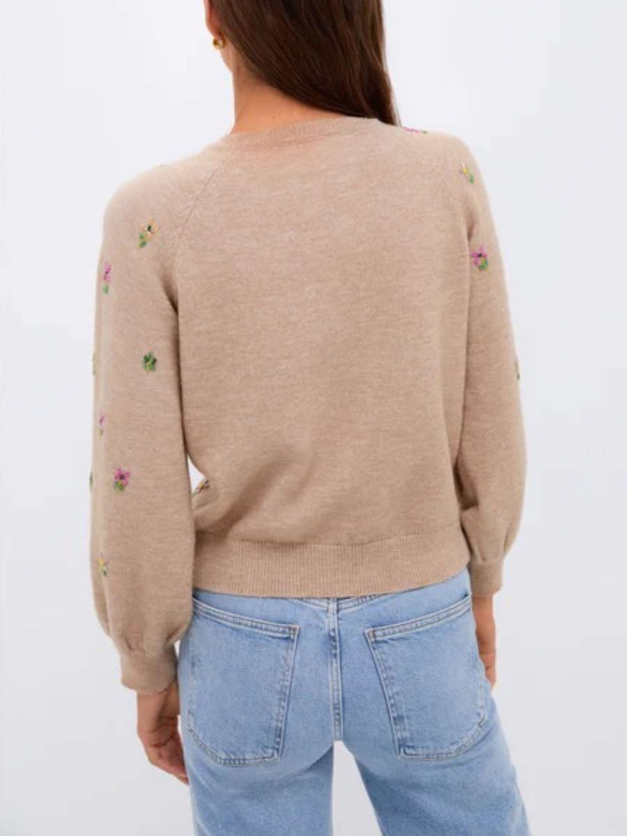 Multi Floral Embellishment Elsie Cardigan