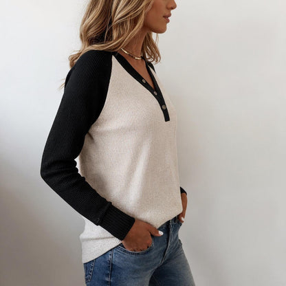 Comfy Long Sleeve V-Neck Sweater