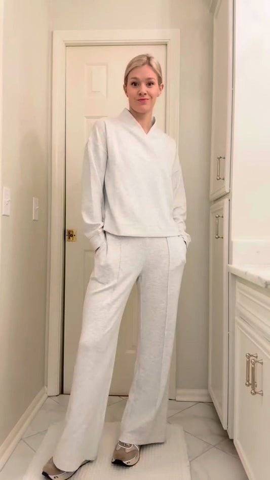 Sophisticated V - Neck Knit Set