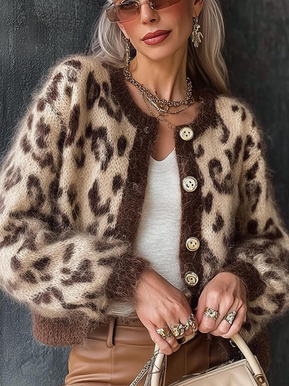 Wild Long Sleeve Leopard Cardigan