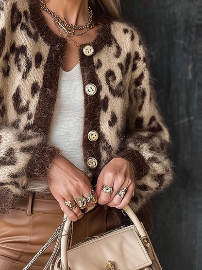 Wild Long Sleeve Leopard Cardigan