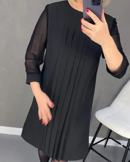 Pleated Knit Fabric Dress