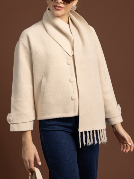 Scarf Sweater Jacket