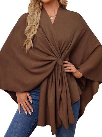 Elegant Soft Shawl Coat Poncho