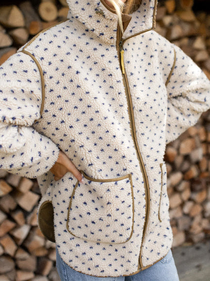 Hooded Collar Sherpa Jacket