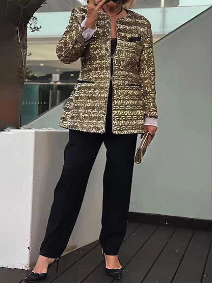 Fashion Sequin Heavy-Duty Blazer