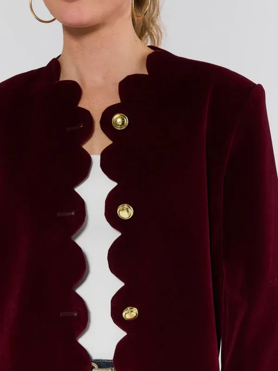 Joan Velvet Scalloped Jacket