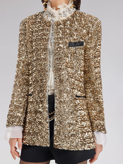 Fashion Sequin Heavy-Duty Blazer