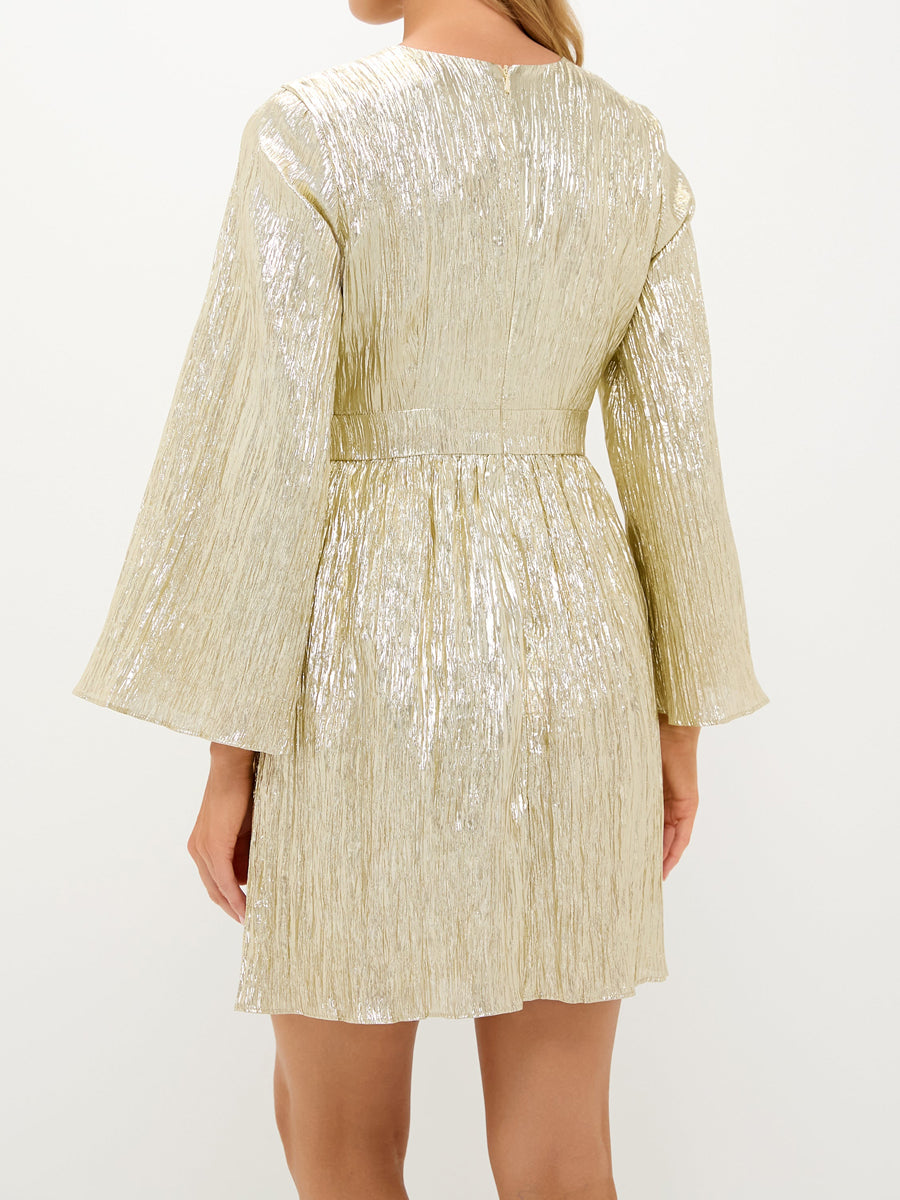 Bow Detail Bell Sleeves Mini Dress