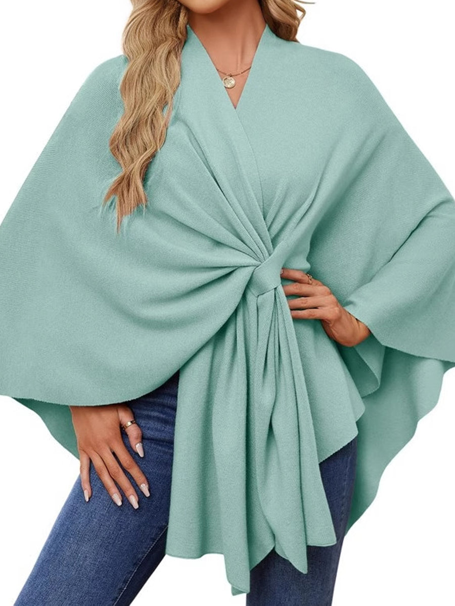 Elegant Soft Shawl Coat Poncho
