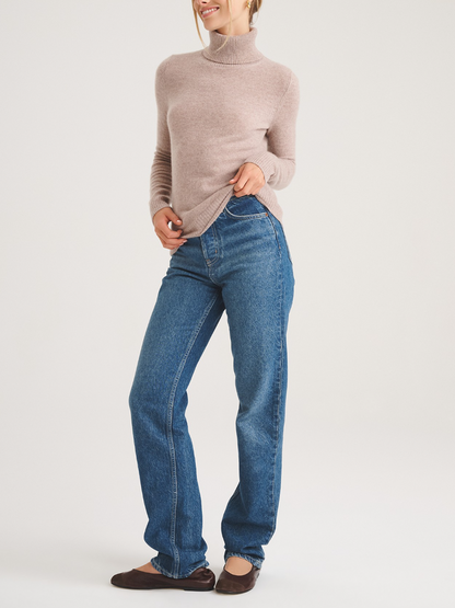 Basic Cashmere Turtleneck Sweater